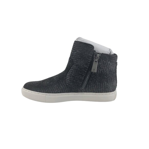 Kenneth Cole Kiera Casual Ankle Booties Sneakers Sz 5 Black/Metallic Pewter New - Picture 2 of 8